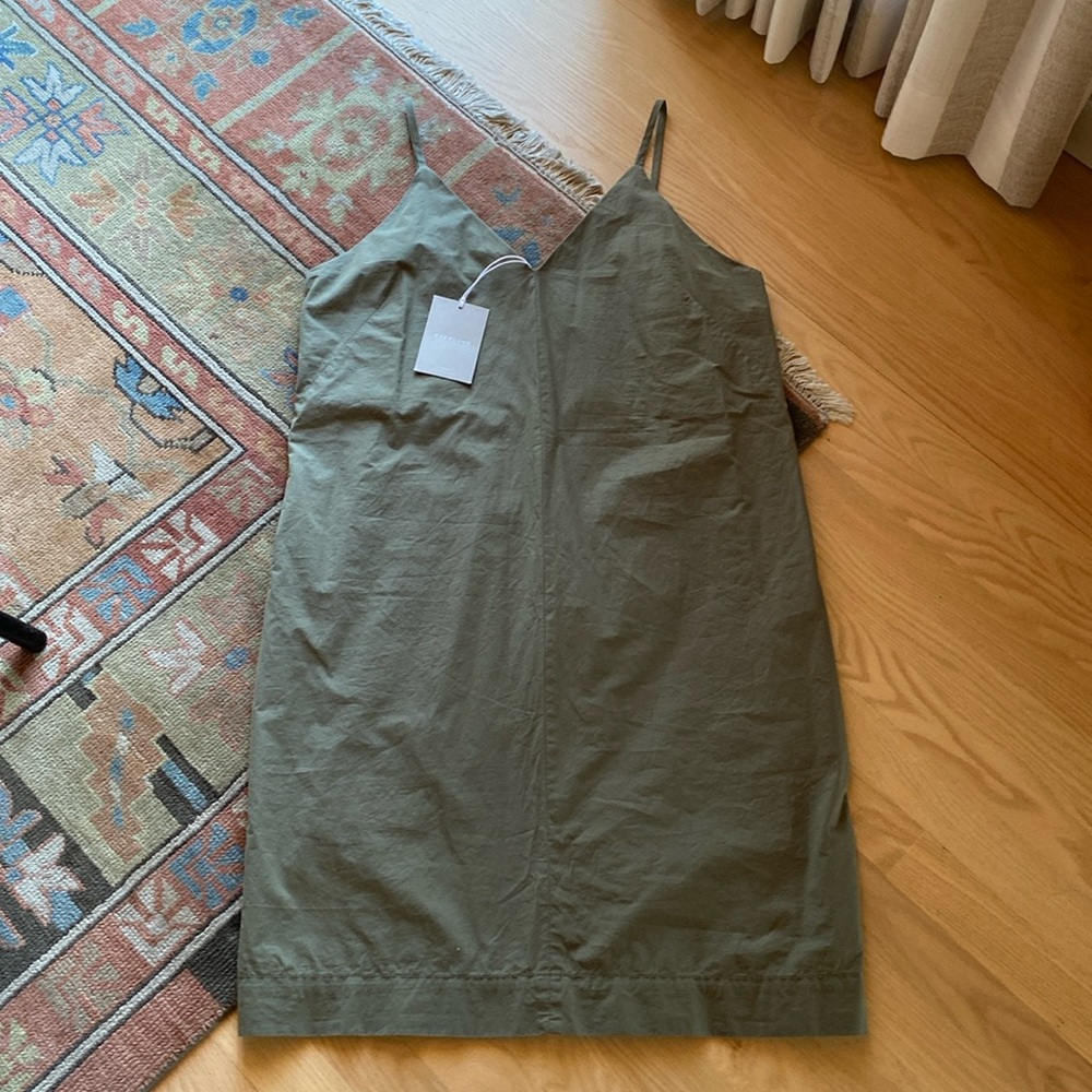 Everlane Olive Green Slip Dress